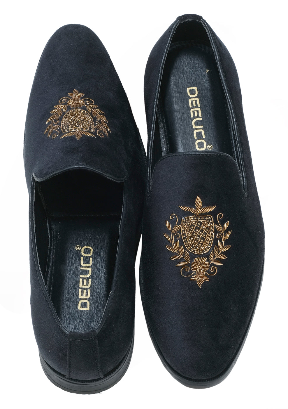 Deeuco Premium Black Velvet Zardozi embroidery Jutti