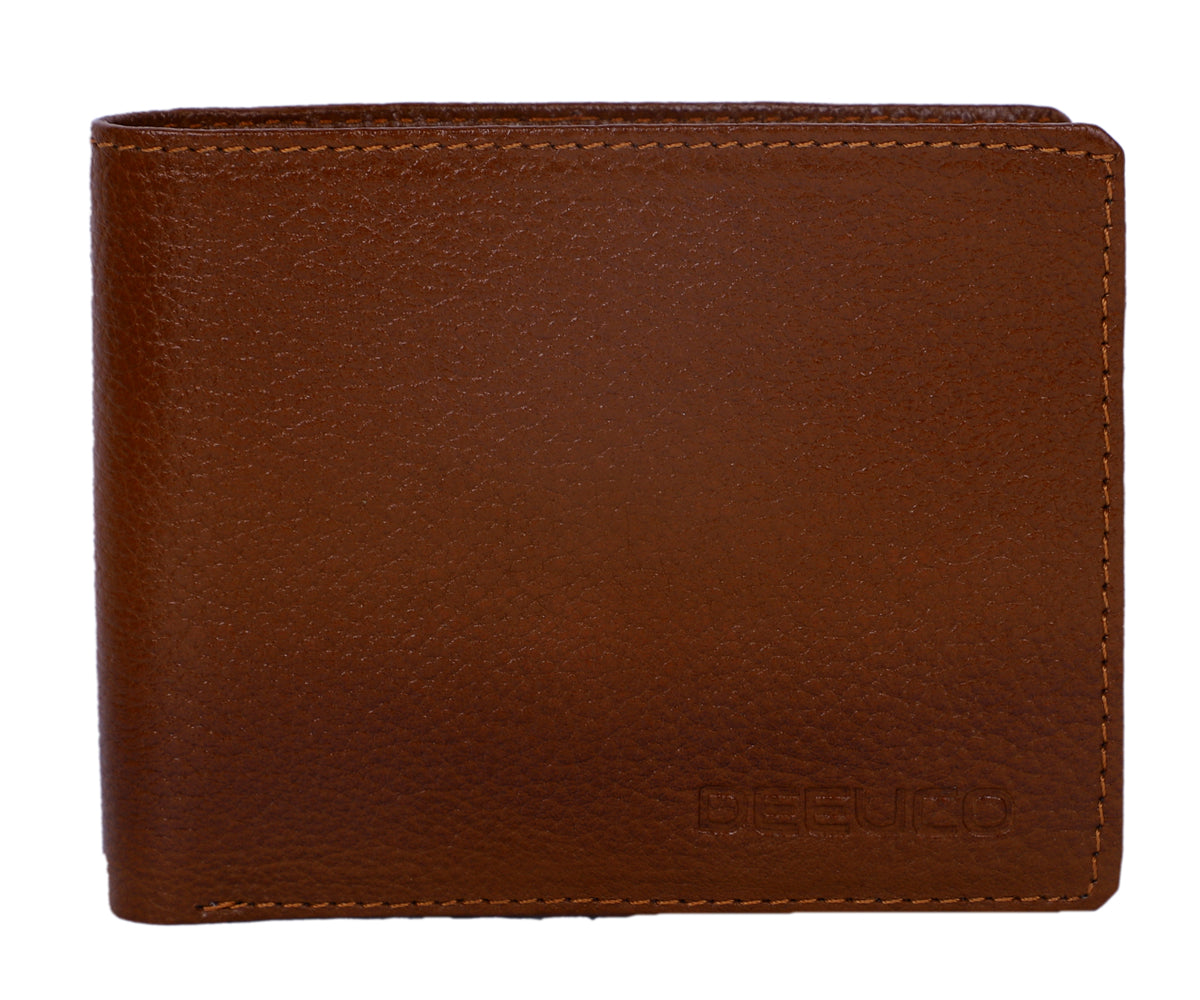 Deeuco Men's Brown Genuine Leather Wallet
