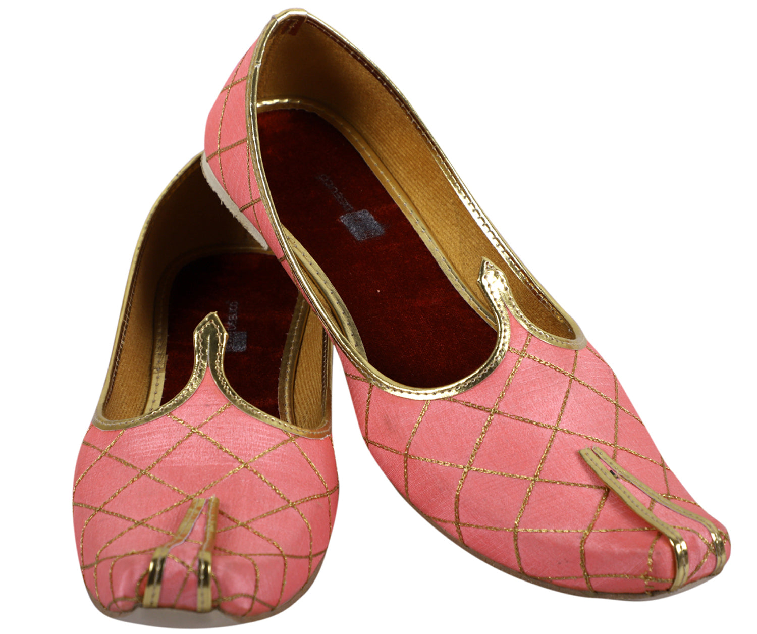 DEEUCO Men's Ethnic Pink Wedding and Sherwani Jutti,Mojari