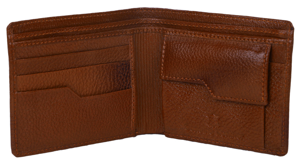 Deeuco Men's Brown Genuine Leather Wallet