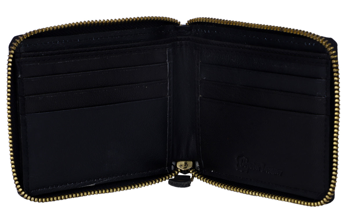 Deeuco Men's Black Genuine Leather Wallet