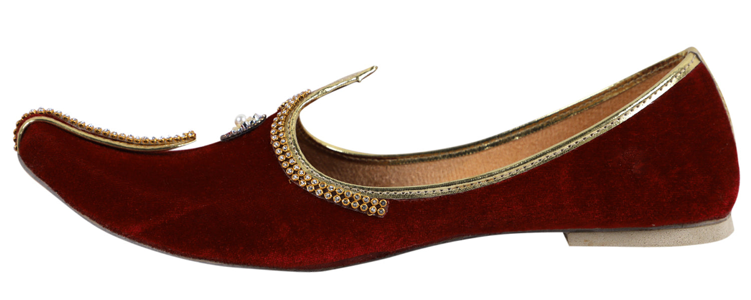 DEEUCO Wedding and Sherwani Mojari,Jutti for Men, Velvet