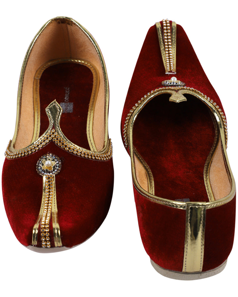 DEEUCO Wedding and Sherwani Mojari,Jutti for Men, Velvet