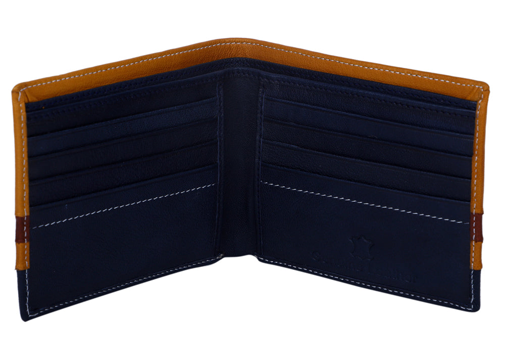 Deeuco  Men's Navy Blue premium Leather  Wallet