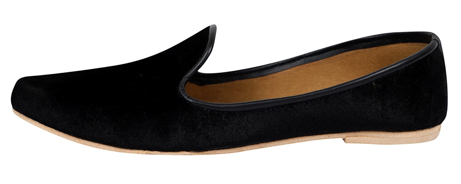 DEEUCO Ethnic Men's Velvet Juttis and Mojaris