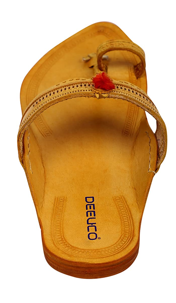 DEEUCO Men's Leather Kolhapuris