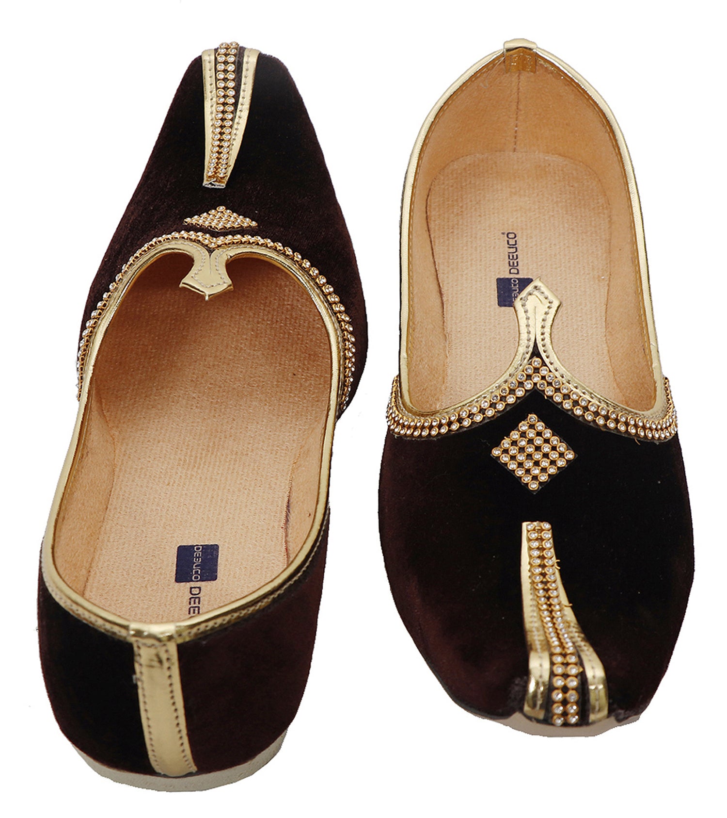 DEEUCO Wedding and Sherwani Mojari,Jutti for Men, Velvet