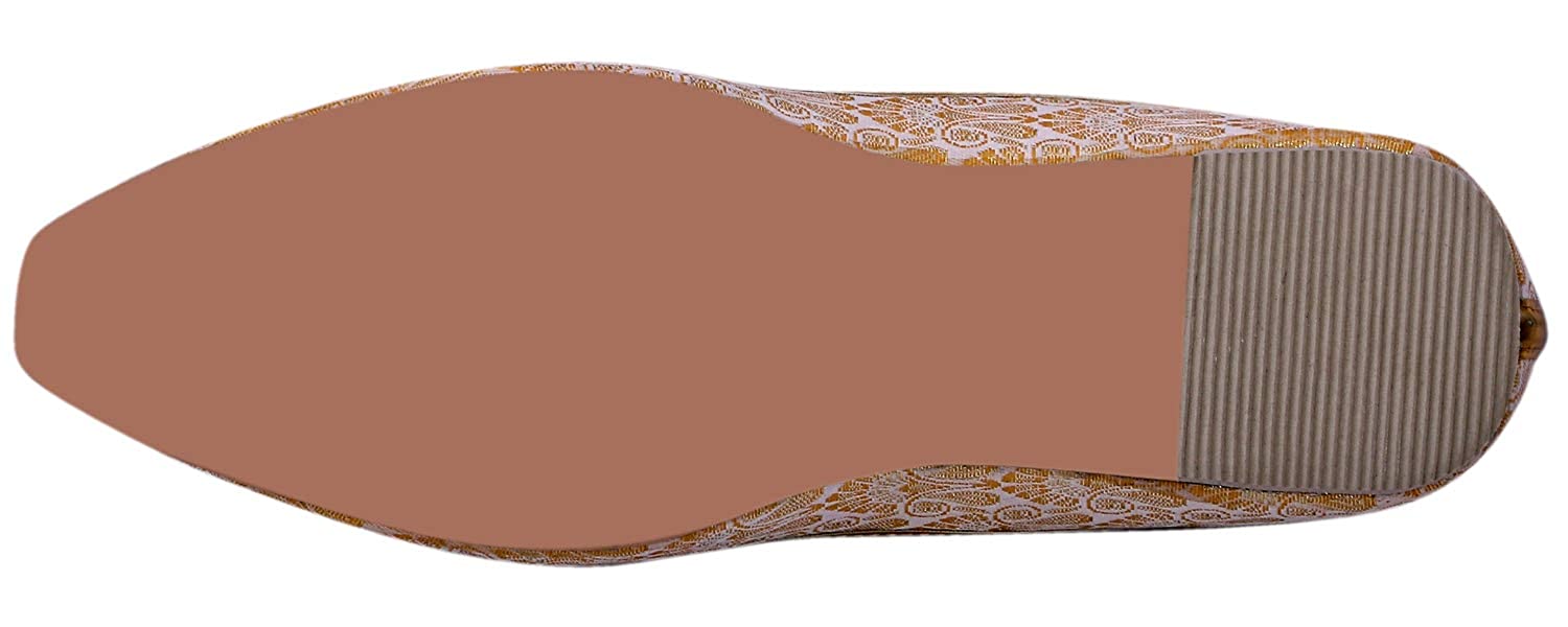 DEEUCO Men's Traditional Premiun Cream Wedding and Sherwani Jutti,Mojari
