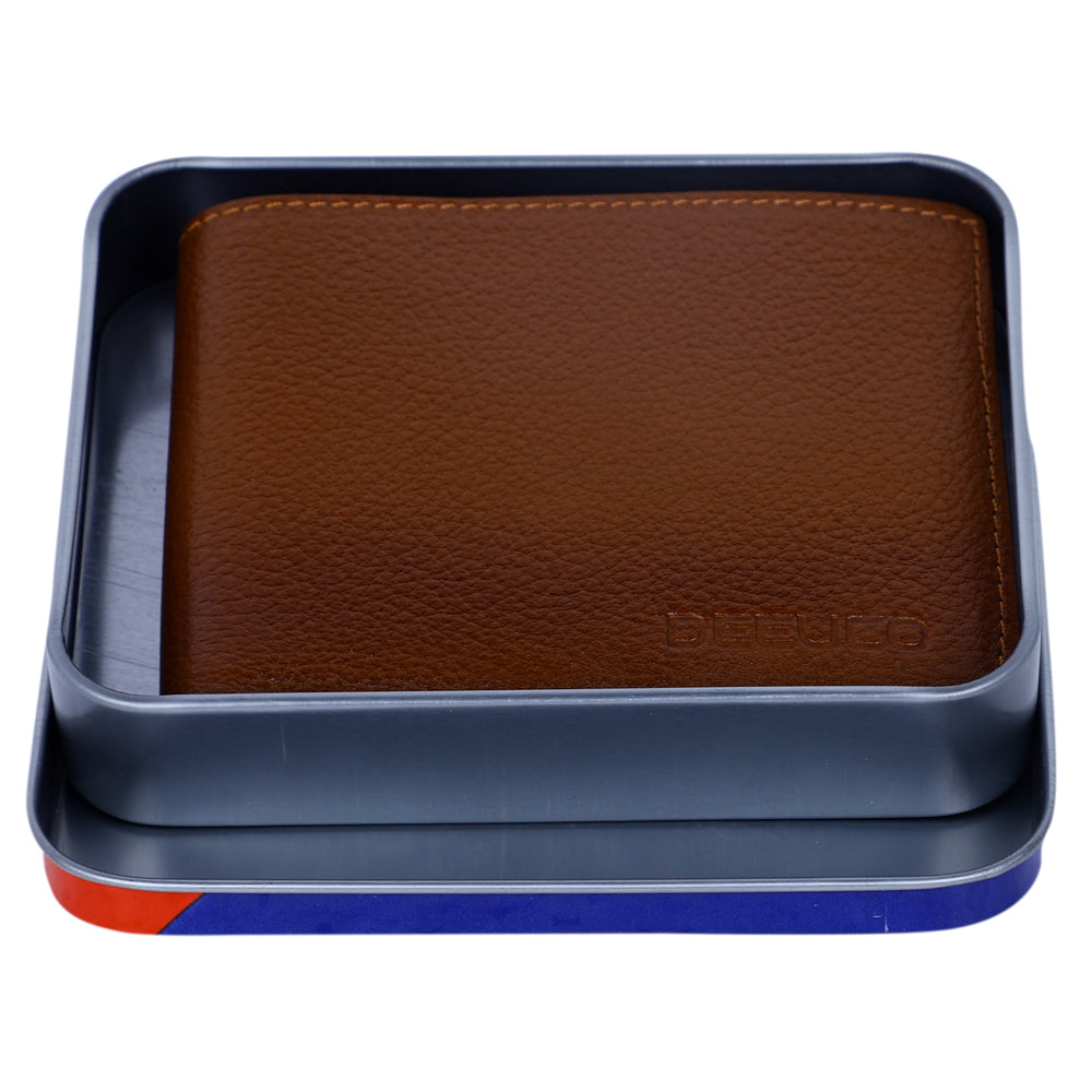 Deeuco Men's Brown Genuine Leather Wallet