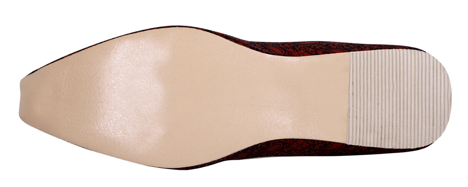 DEEUCO Men's Ethnic Designer Fabric Jutti,Mojari