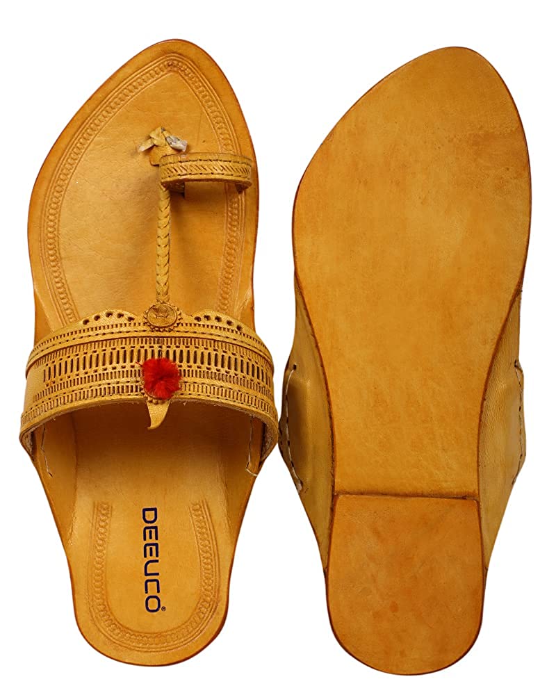 DEEUCO Men's Leather Kolhapuris