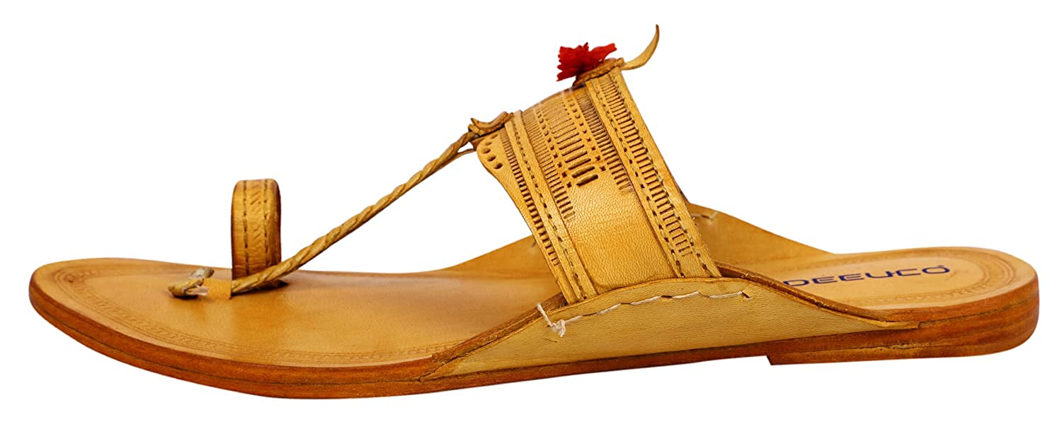DEEUCO Men's Leather Kolhapuris
