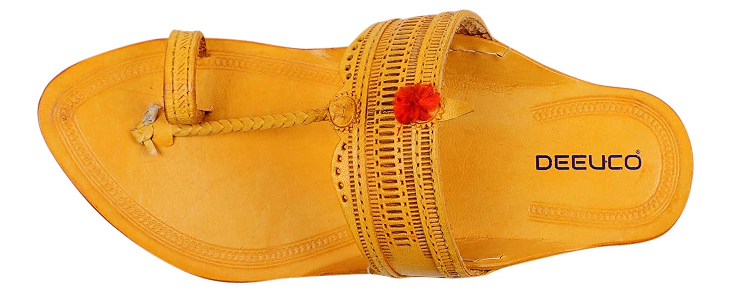 DEEUCO Men's Leather Kolhapuris