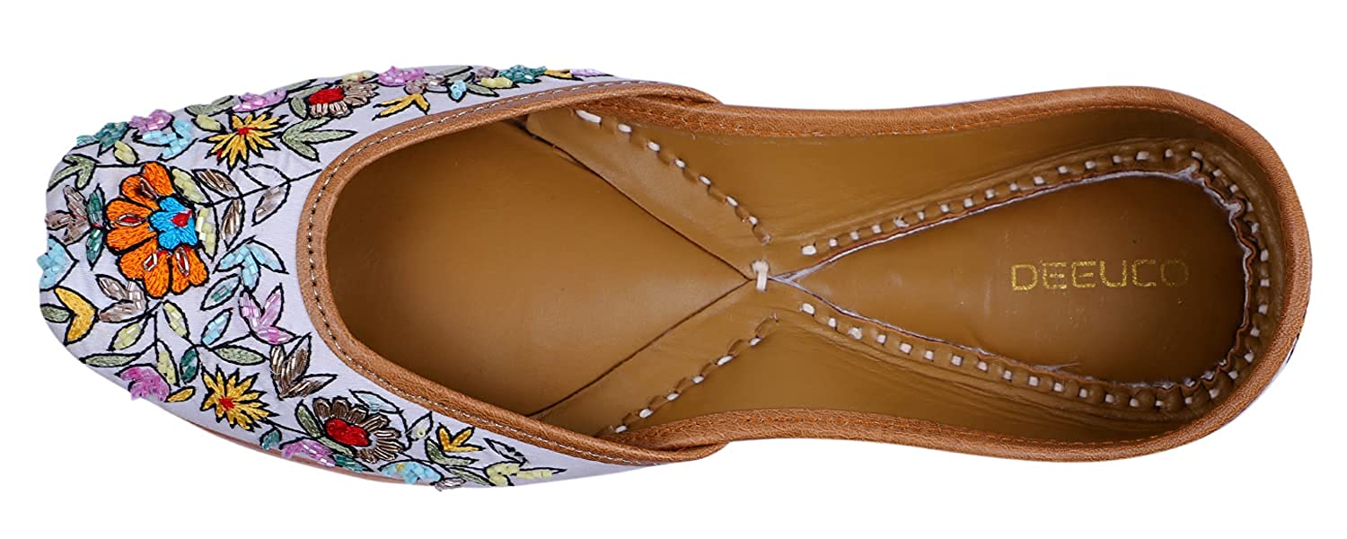 DEEUCO Women's Premium Multi-color Embroidery Jutti.