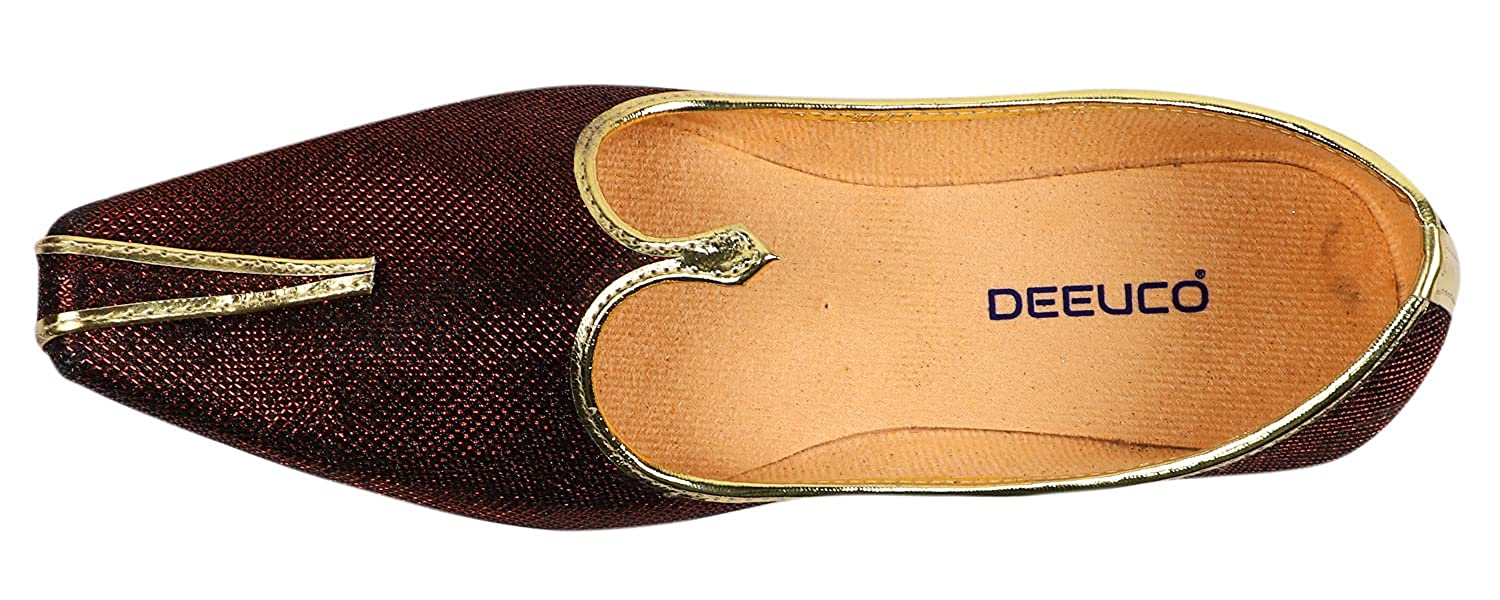DEEUCO Men's Traditional Premium Wedding and Sherwani Jutti,Mojari