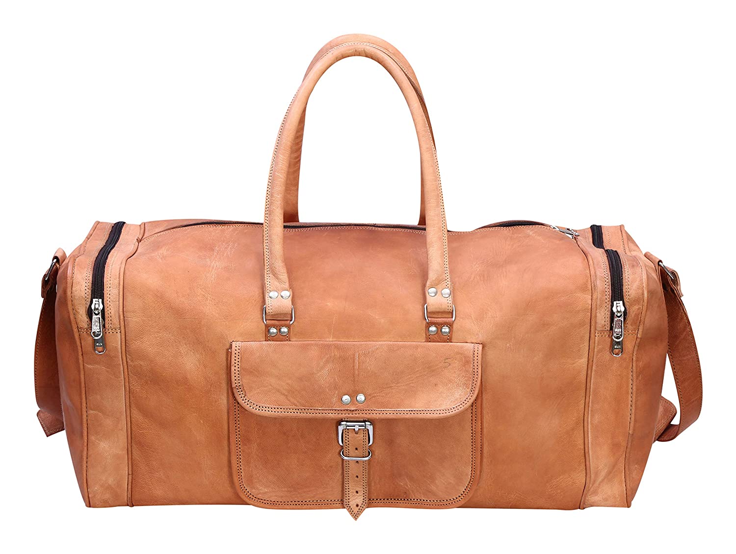 Deeuco Premium Leather-Travel Duffel (LXWXH:24X12X12 Inch)