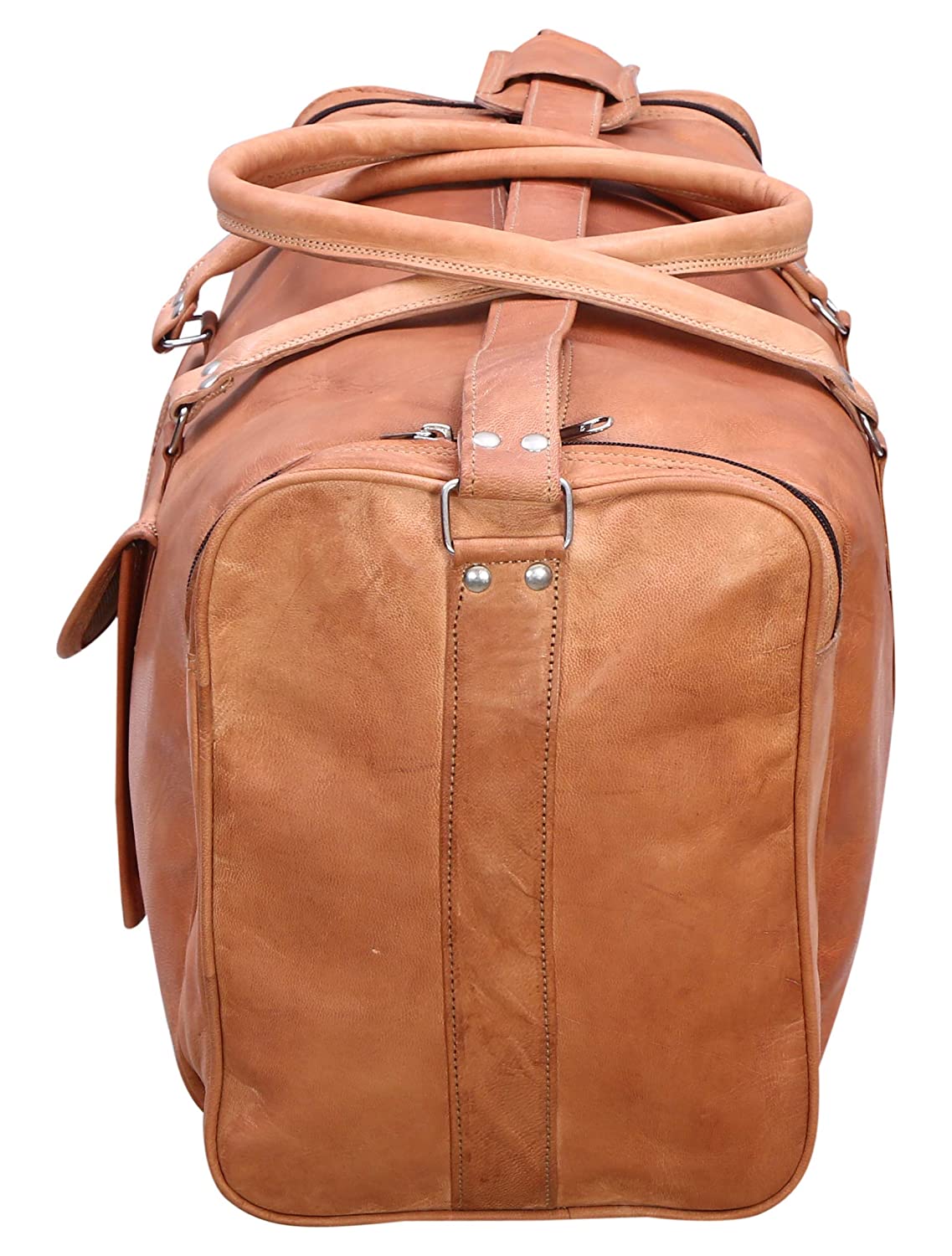 Deeuco Premium Leather-Travel Duffel (LXWXH:24X12X12 Inch)