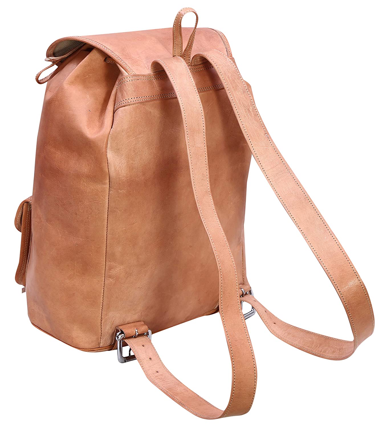 Deeuco Brown unisex Premium Casual Leather Backpack for laptop/collage/Office Bag/Travel(40 cm x 38 cm x 16 cm)