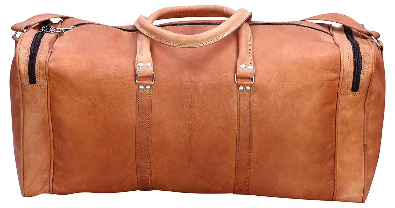Deeuco Premium Leather-Travel Duffel (LXWXH:24X12X12 Inch)