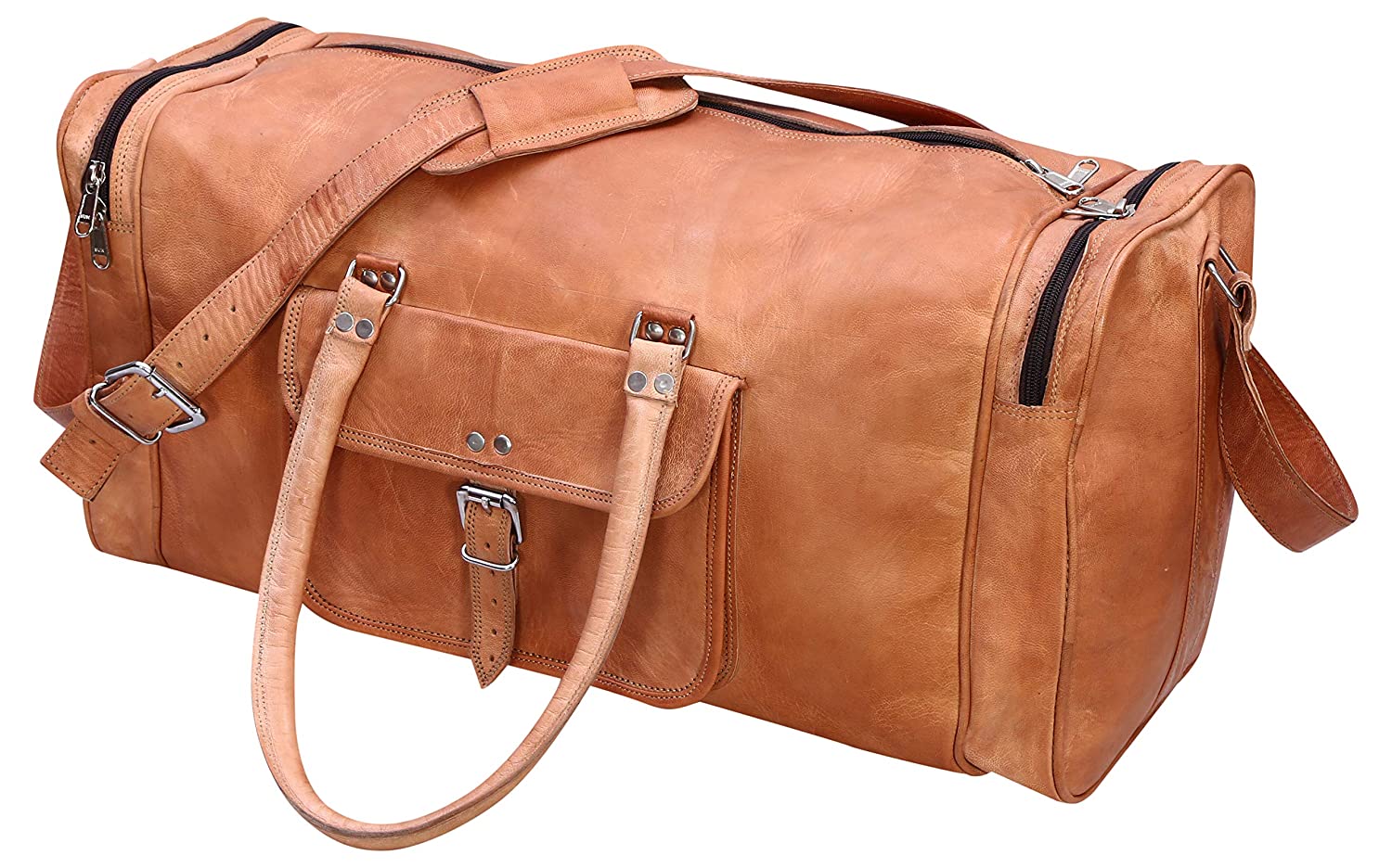 Deeuco Premium Leather-Travel Duffel (LXWXH:24X12X12 Inch)