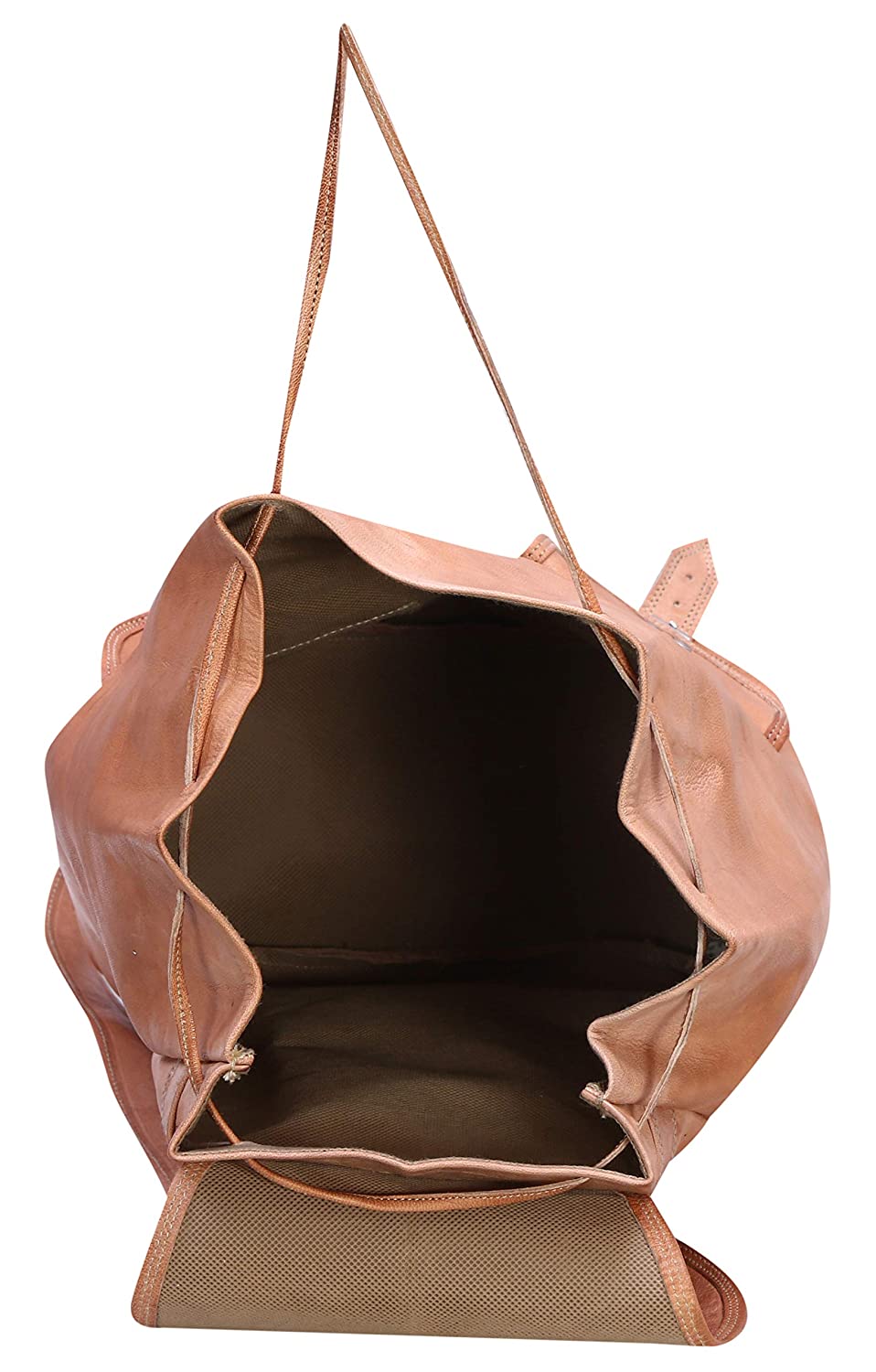 Deeuco Brown unisex Premium Casual Leather Backpack for laptop/collage/Office Bag/Travel(40 cm x 38 cm x 16 cm)