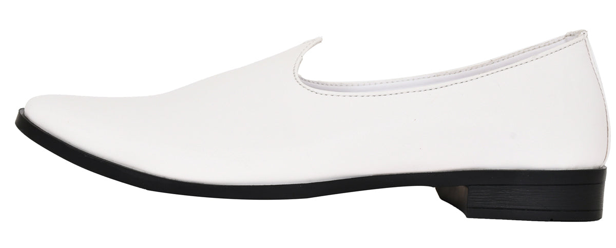 Men's Traditional  White Nagra Shoes/jutti