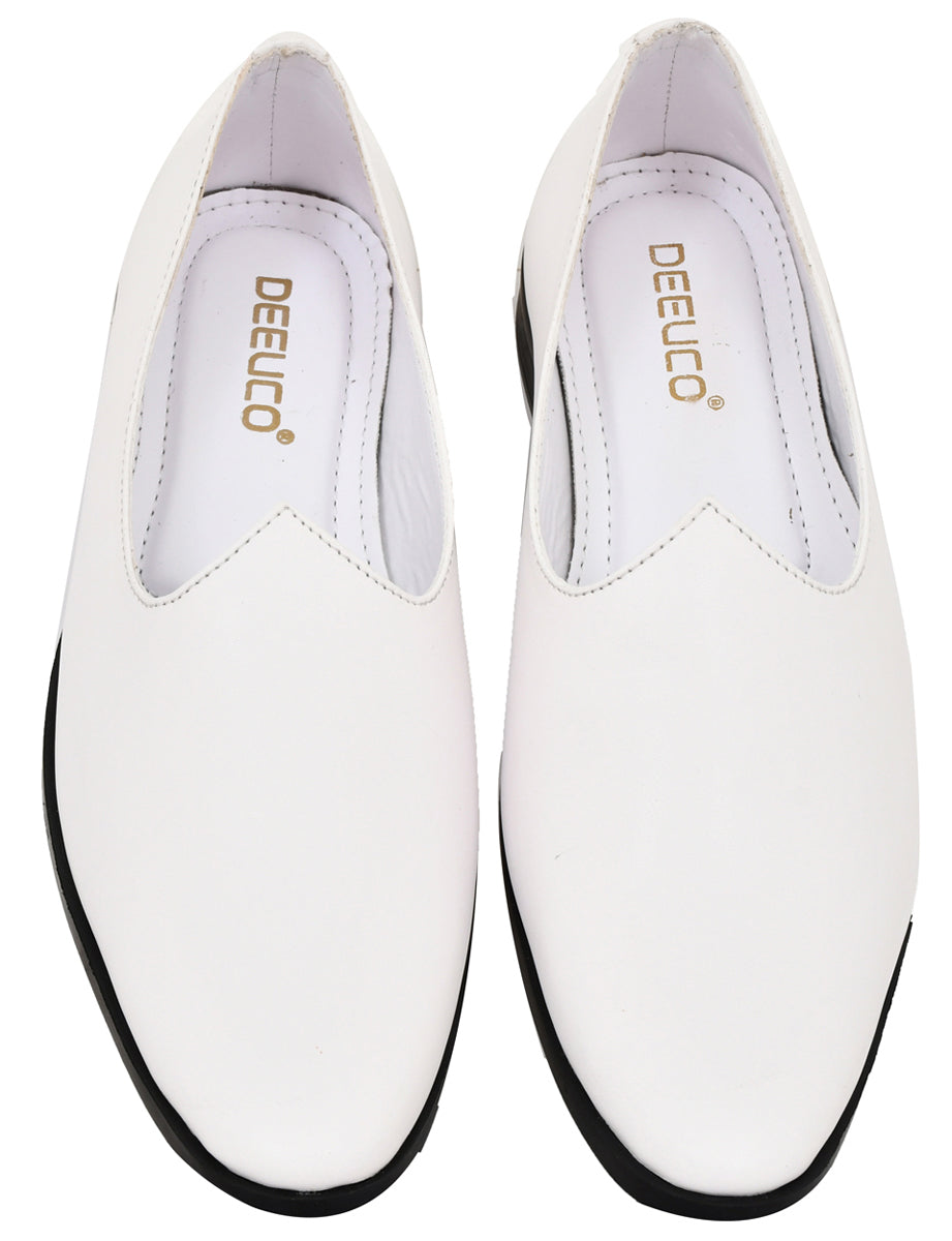 Men's Traditional  White Nagra Shoes/jutti