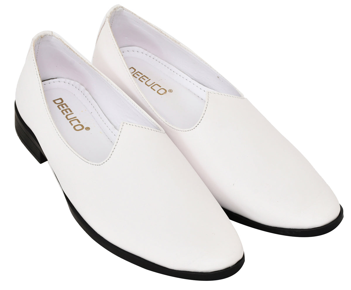 Men's Traditional  White Nagra Shoes/jutti