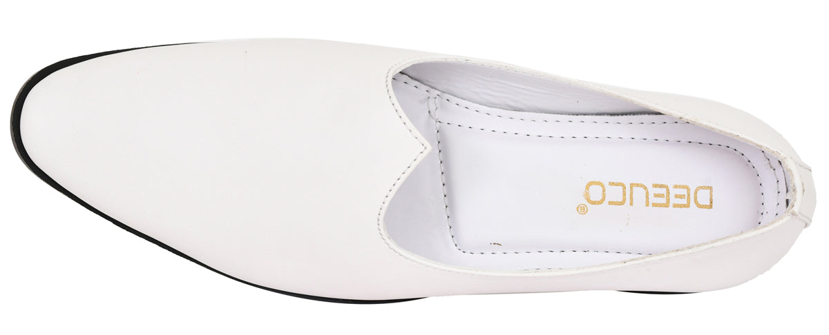 Men's Traditional  White Nagra Shoes/jutti