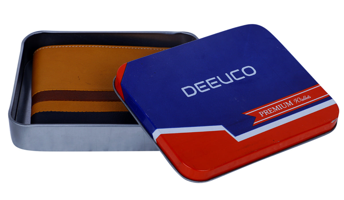 Deeuco  Men's Navy Blue premium Leather  Wallet