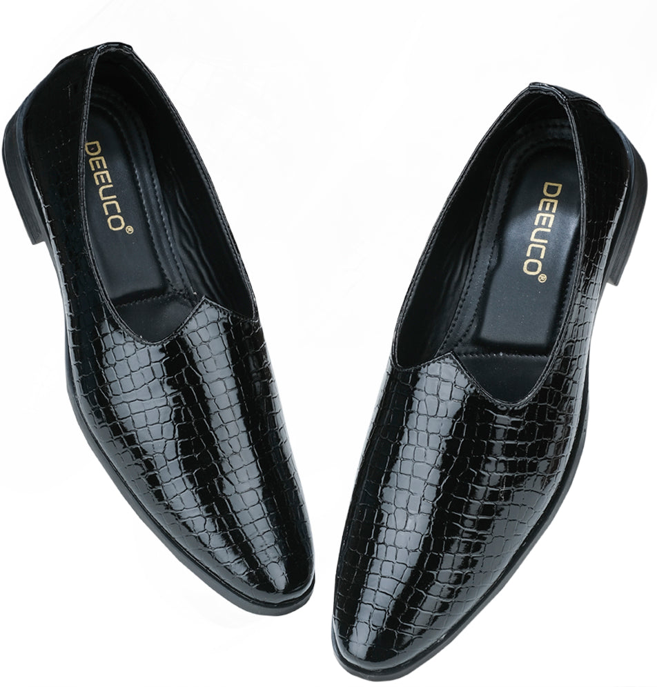 Men's Stylish Premium Traditional Black Nagra/Shoes/jutti
