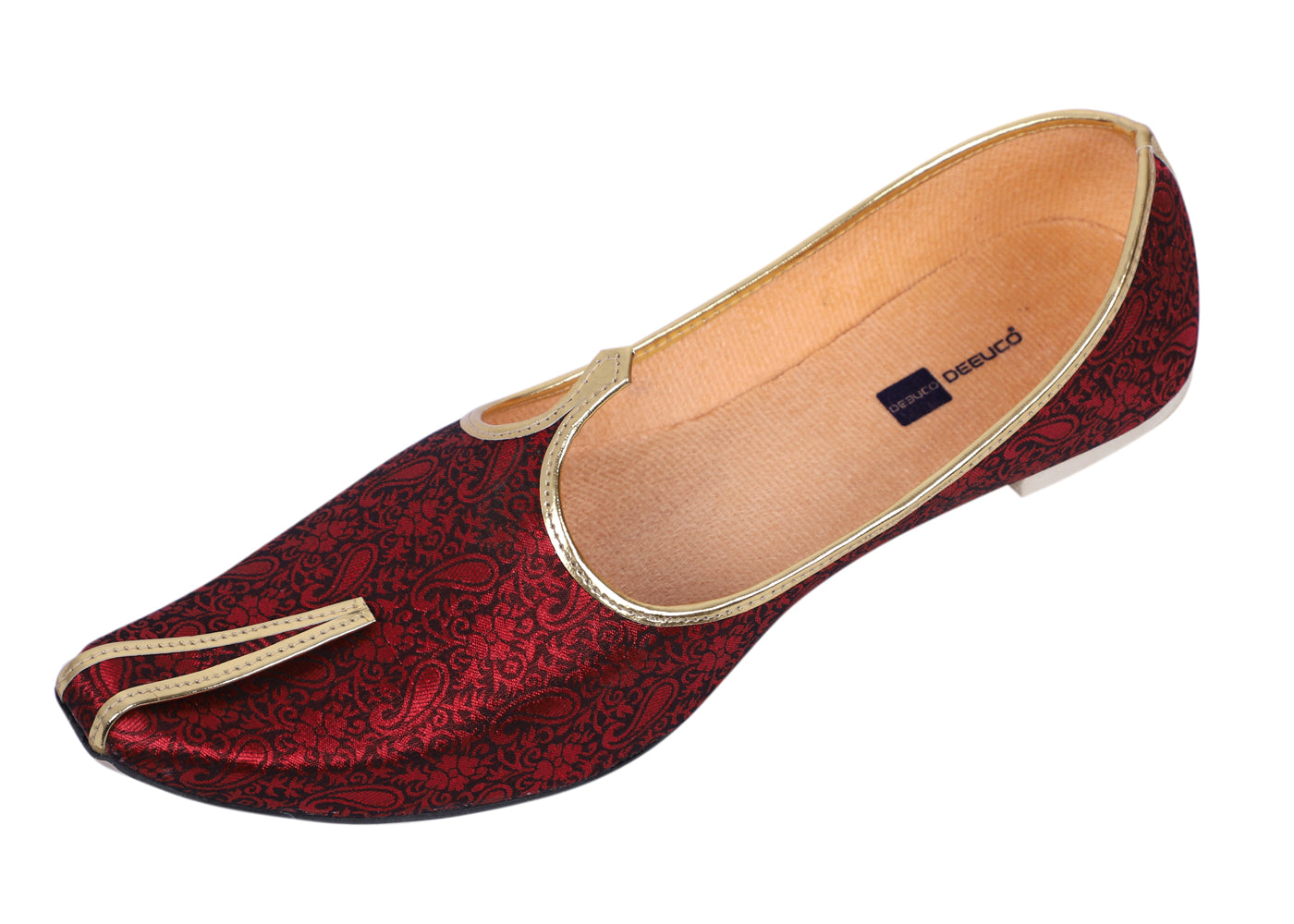 DEEUCO Men's Traditional Maroon Wedding and Sherwani Jutti,Mojari
