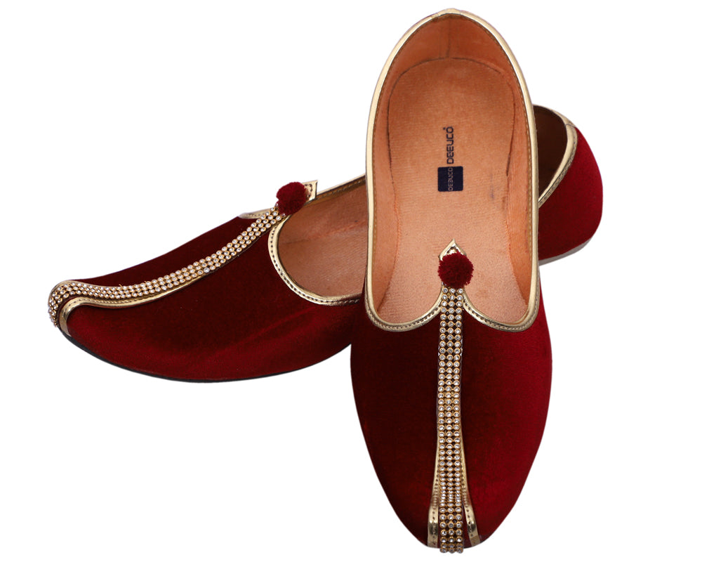 DEEUCO Velvet Jutti,Mojari for Men