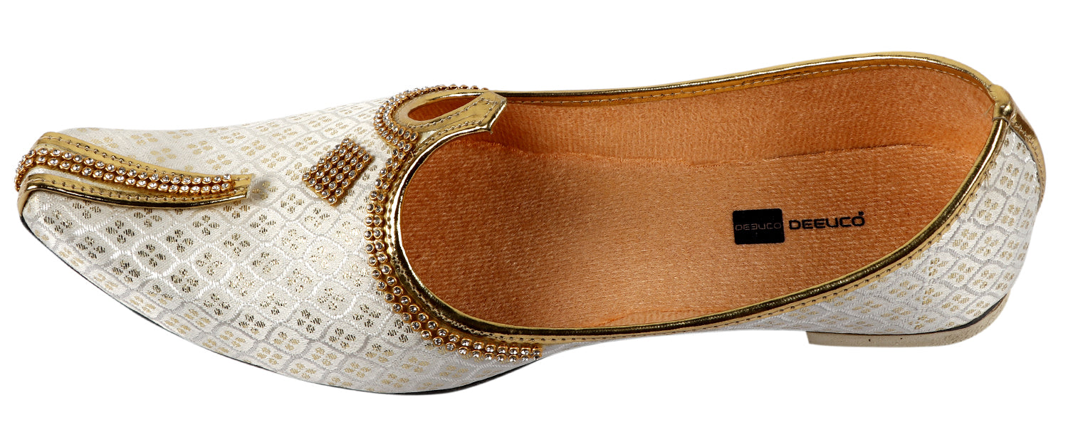 Amazon.com | Stop n Style mens Punjabi Jutti Wedding Indian Sherwani  Mojaris Ethnic Flat Juttis Shoes, Peach, 6 | Shoes
