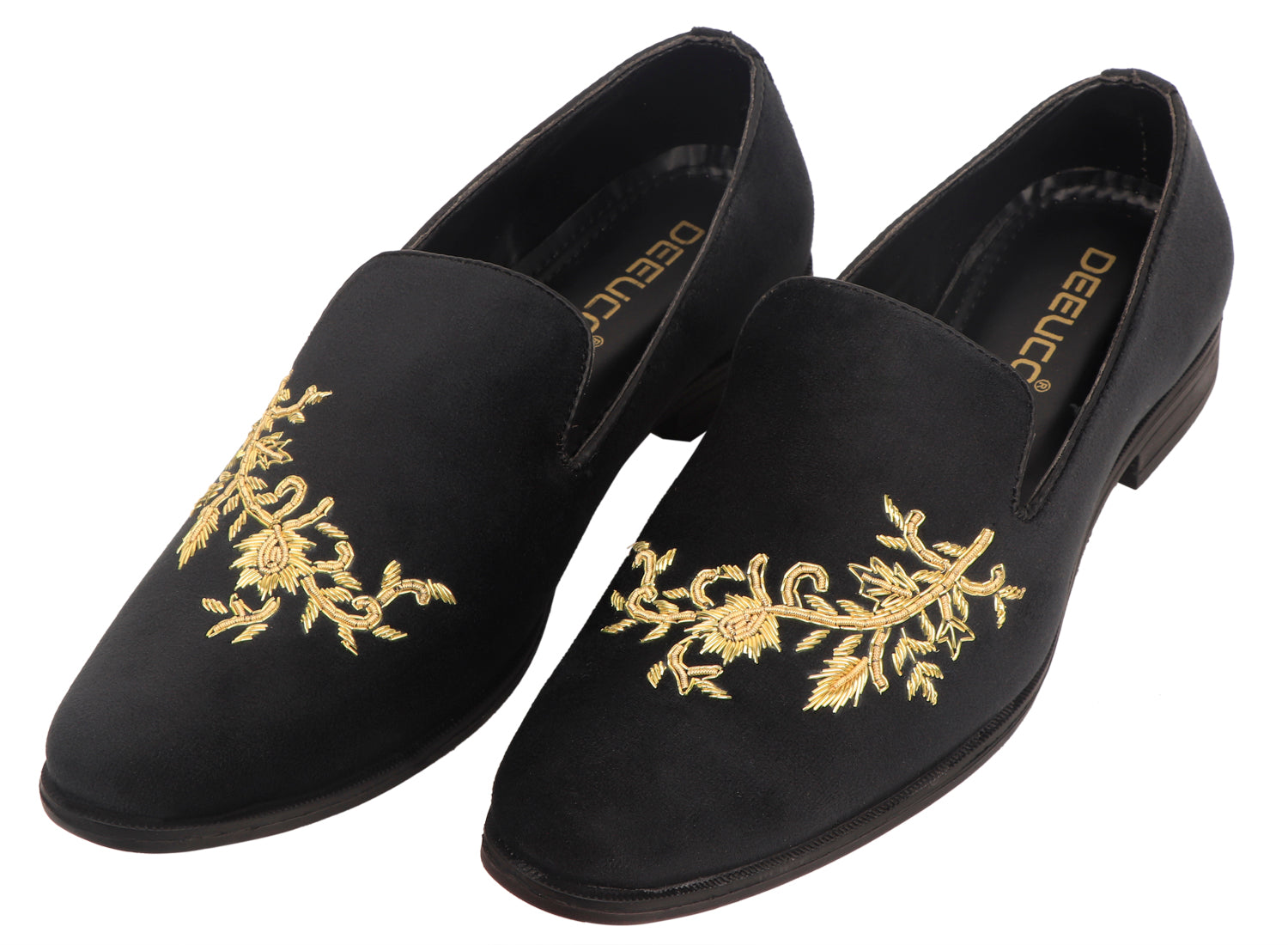 Deeuco Premium Black Velvet Zardozi embroidery Jutti