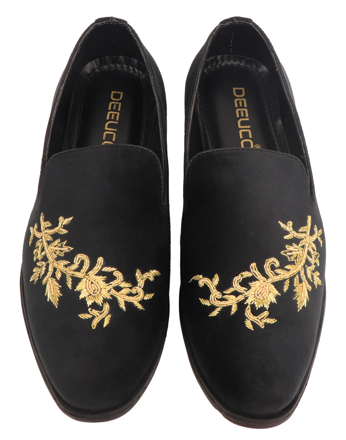 Deeuco Premium Black Velvet Zardozi embroidery Jutti