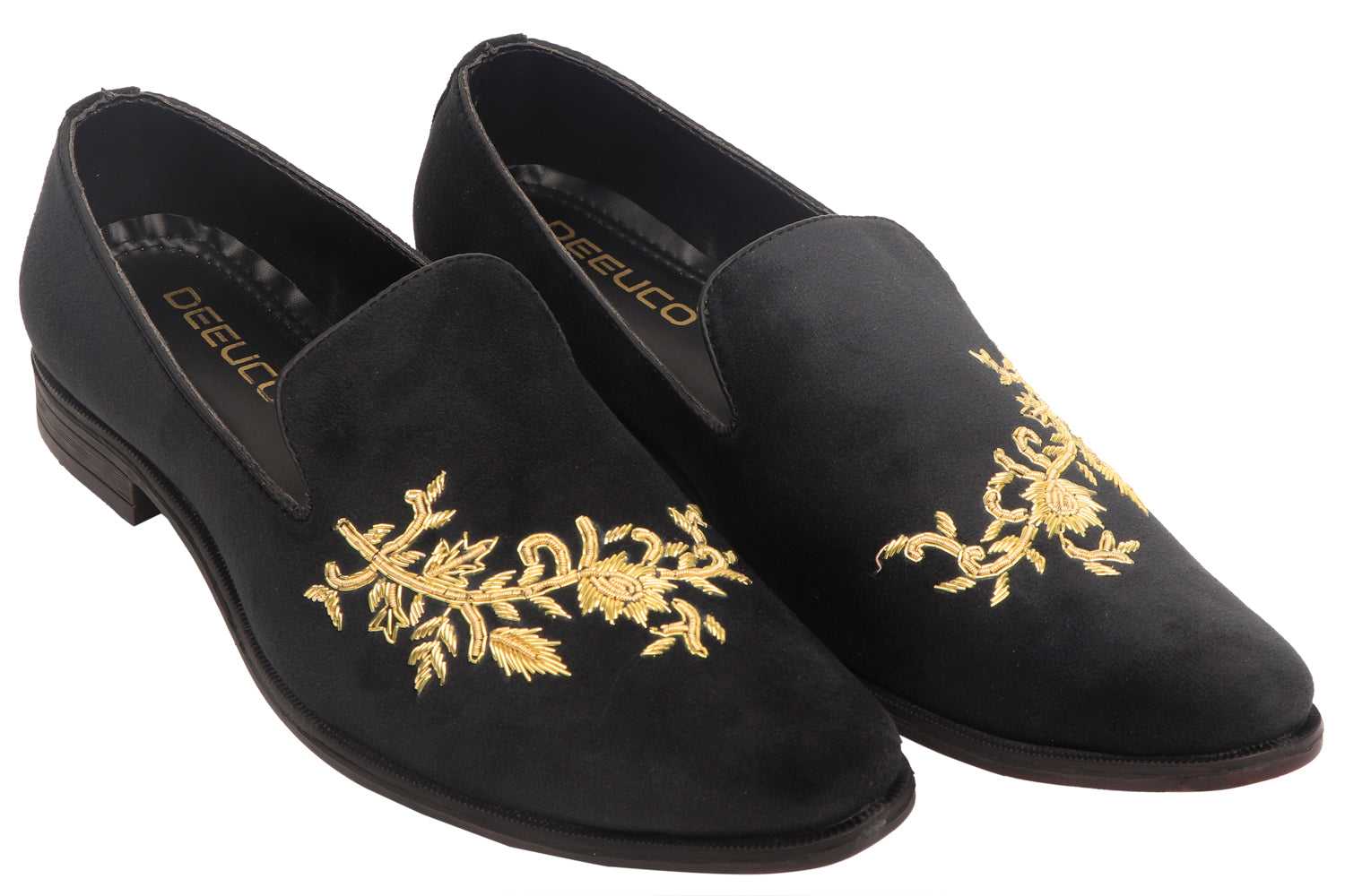 Deeuco Premium Black Velvet Zardozi embroidery Jutti