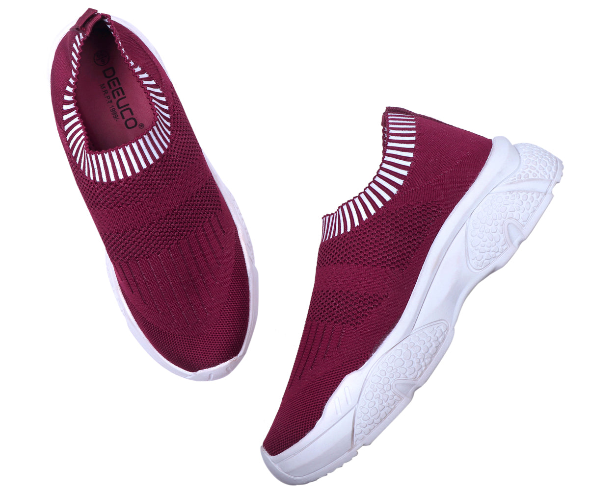 Deeuco Women/Girls Maroon Premium Running Shoes