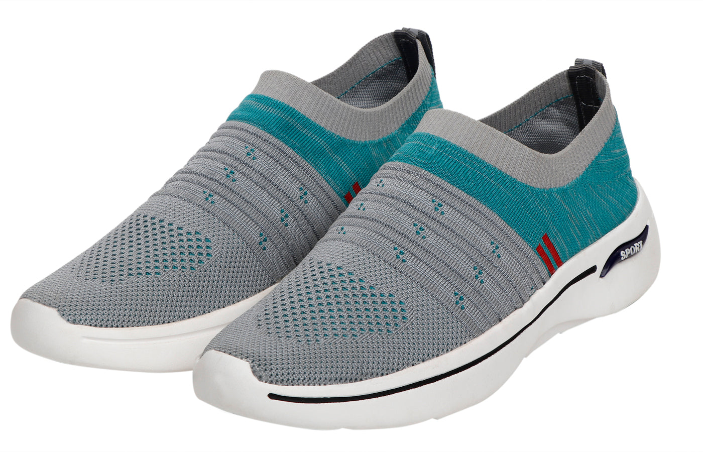 DEEUCO Men's Aqua and Gray  Casual ,Running ,Walking Shoes