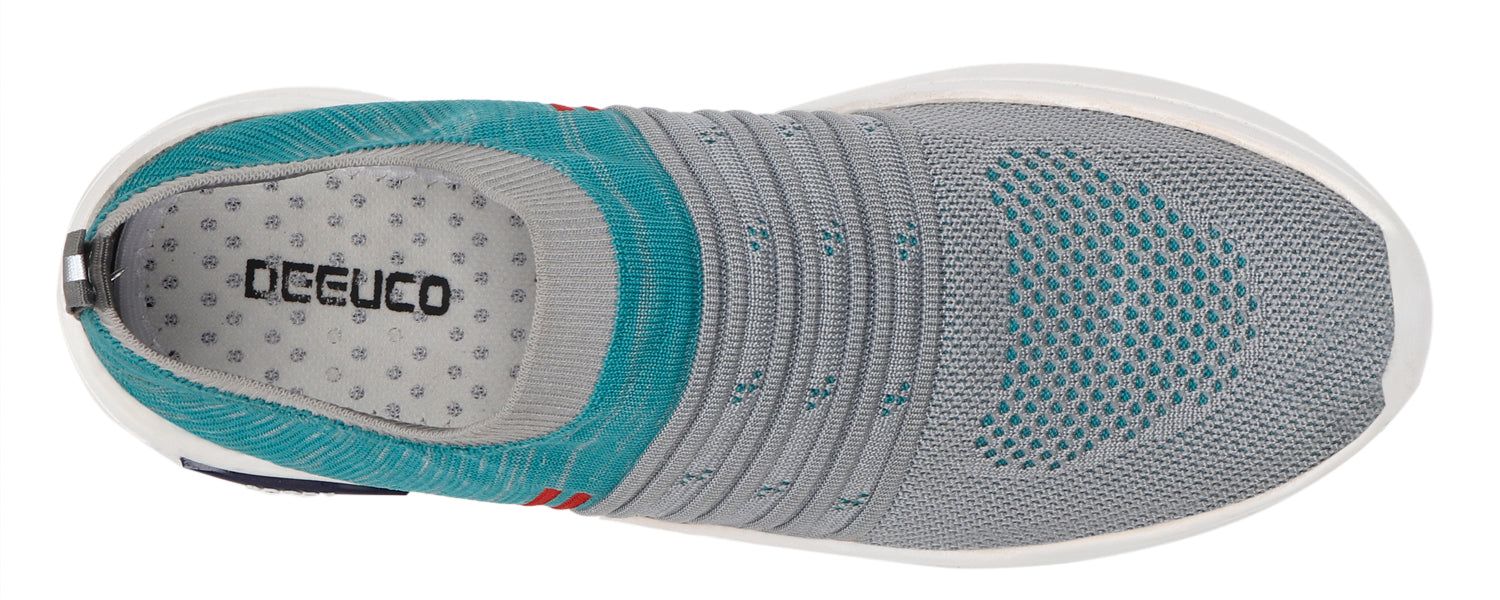 DEEUCO Men's Aqua and Gray  Casual ,Running ,Walking Shoes