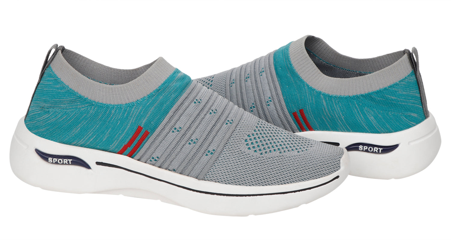 DEEUCO Men's Aqua and Gray  Casual ,Running ,Walking Shoes