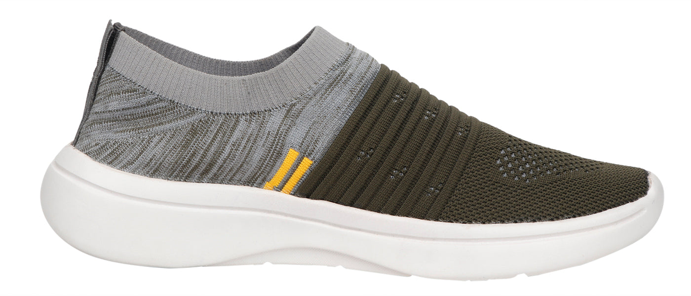 DEEUCO Men's Olive and Gray  Casual ,Running ,Walking Shoes