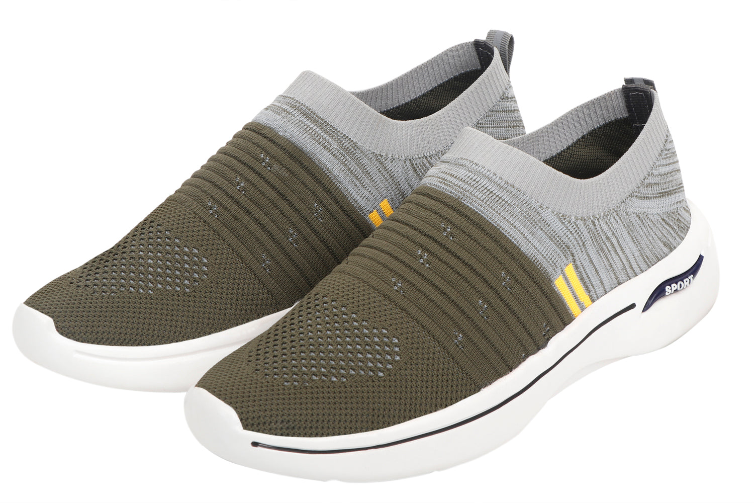 DEEUCO Men's Olive and Gray  Casual ,Running ,Walking Shoes