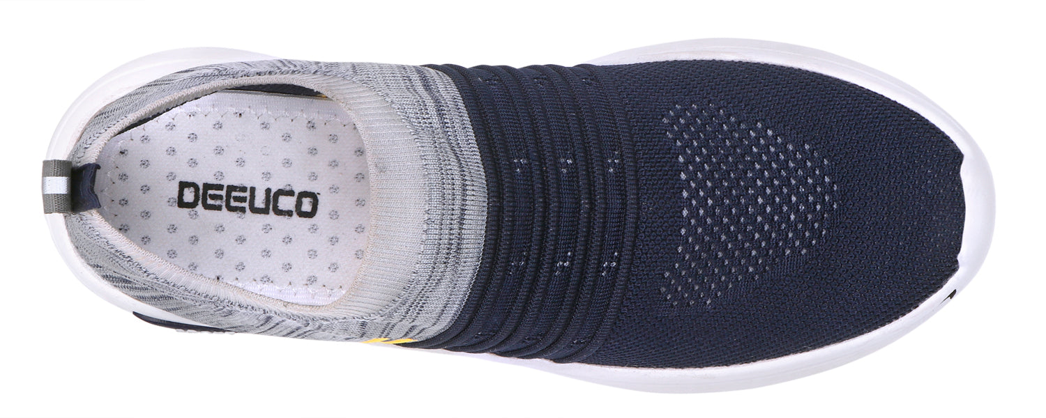 DEEUCO Men's Navy Blue and Gray  Casual ,Running ,Walking Shoes