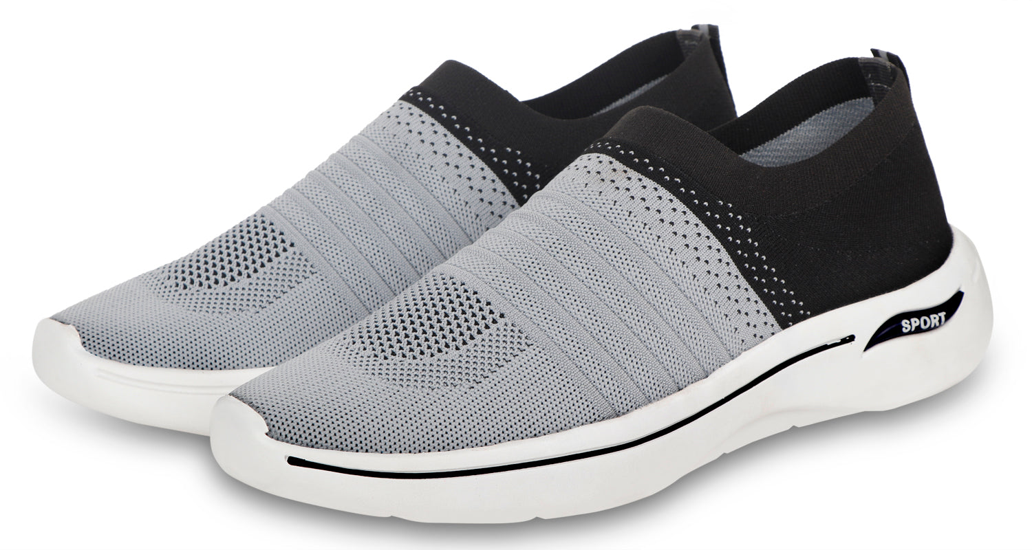 DEEUCO Men's Gray and Black Casual ,Running ,Walking Shoes