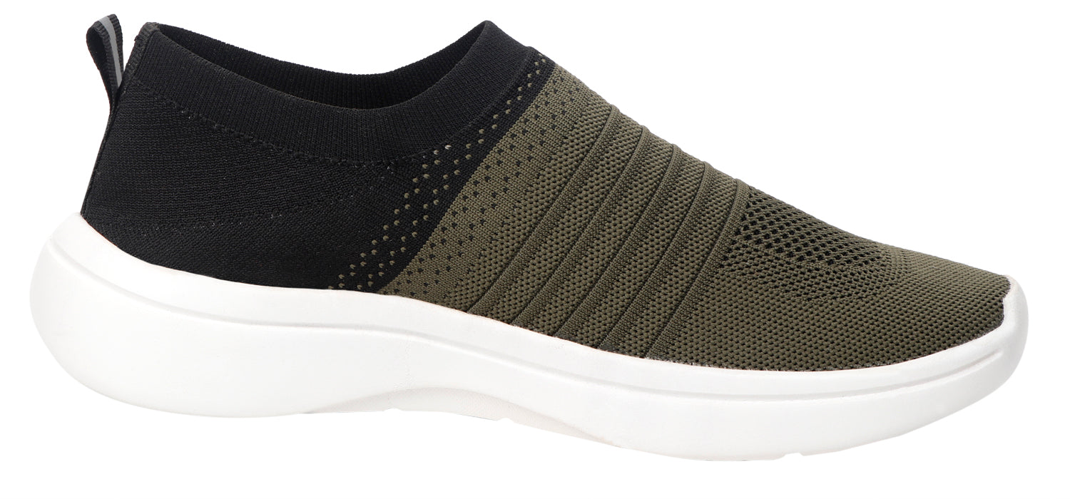 DEEUCO Men's Olive and Black Casual ,Running ,Walking Shoes