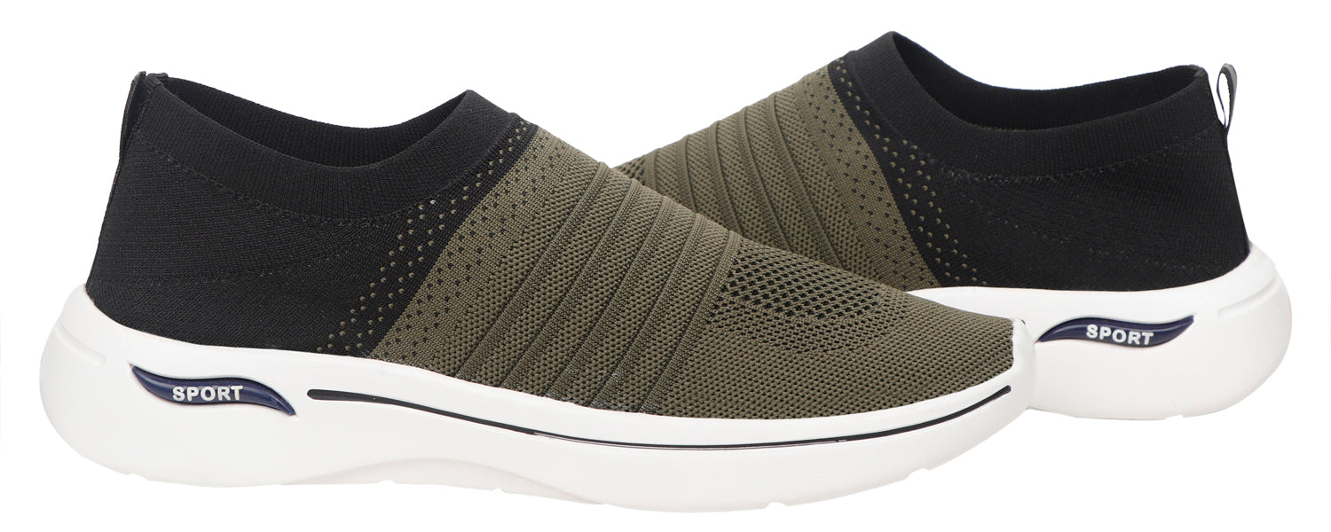 DEEUCO Men's Olive and Black Casual ,Running ,Walking Shoes