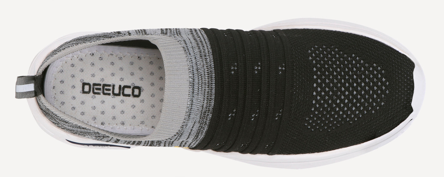 DEEUCO Men's Black and Gray  Casual ,Running ,Walking Shoes