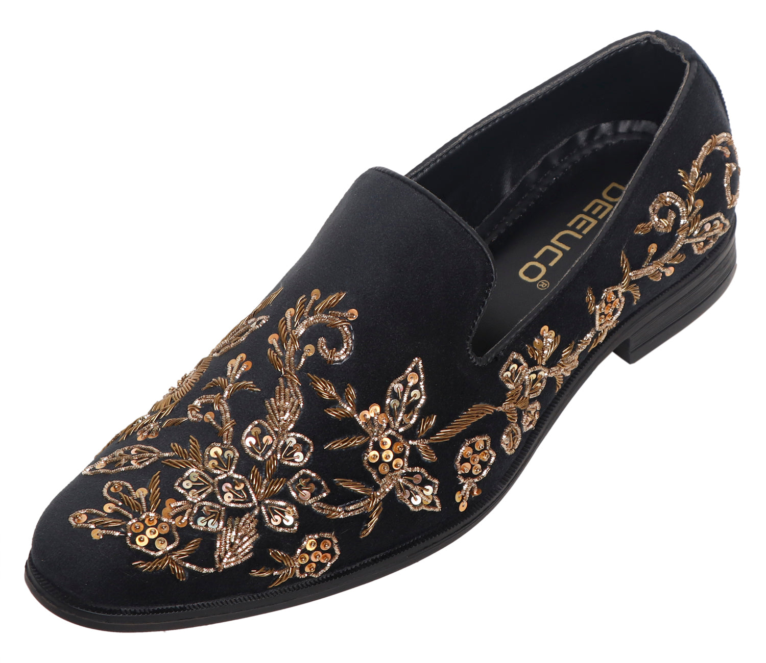 Deeuco Ethnic  Premium Black Velvet  Zardozi embroidery Jutti